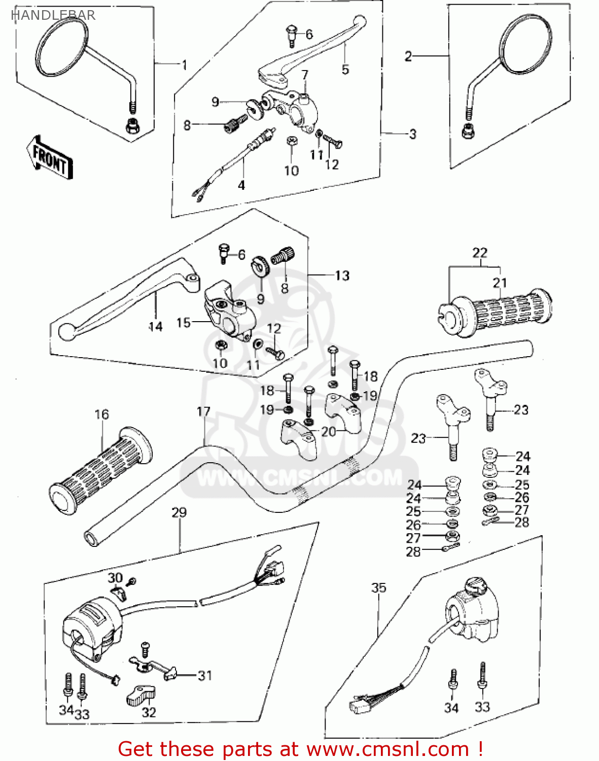 HANDLEBAR KZ400C1 1978 UNITED KINGDOM