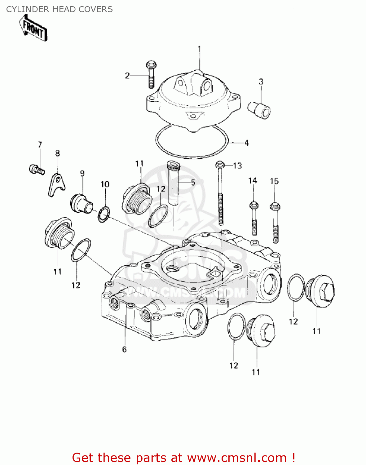 CYLINDER HEAD COVERS KZ400C1 1978 UNITED KINGDOM