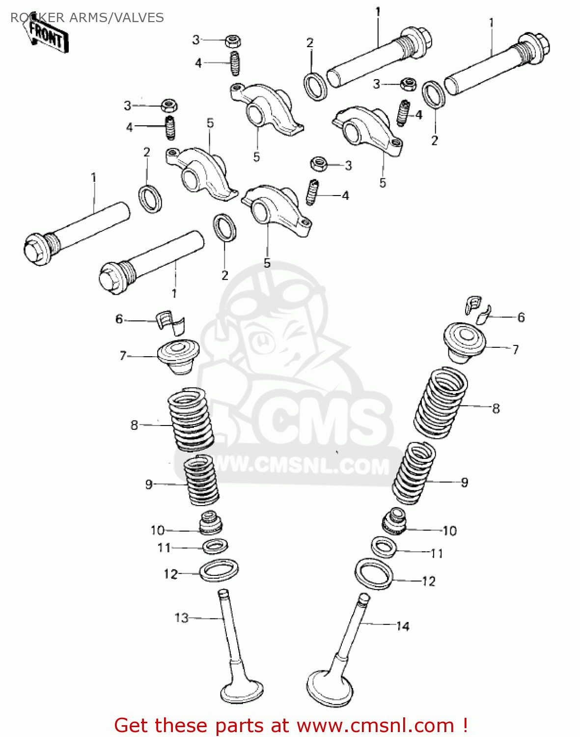 ROCKER ARMS/VALVES KZ400C1 1978 UNITED KINGDOM