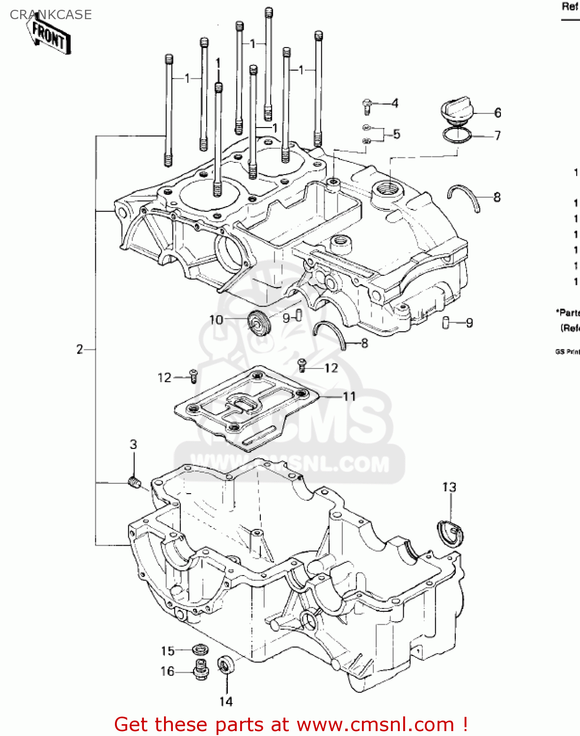 CRANKCASE KZ400C1 1978 UNITED KINGDOM