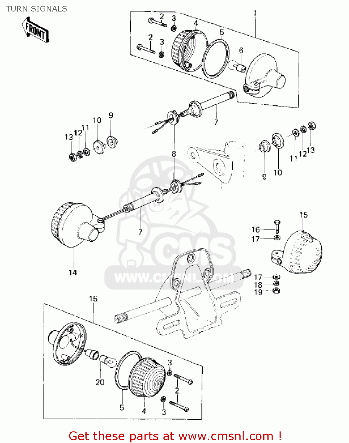 TURN SIGNALS KZ400C1 1978 UNITED KINGDOM