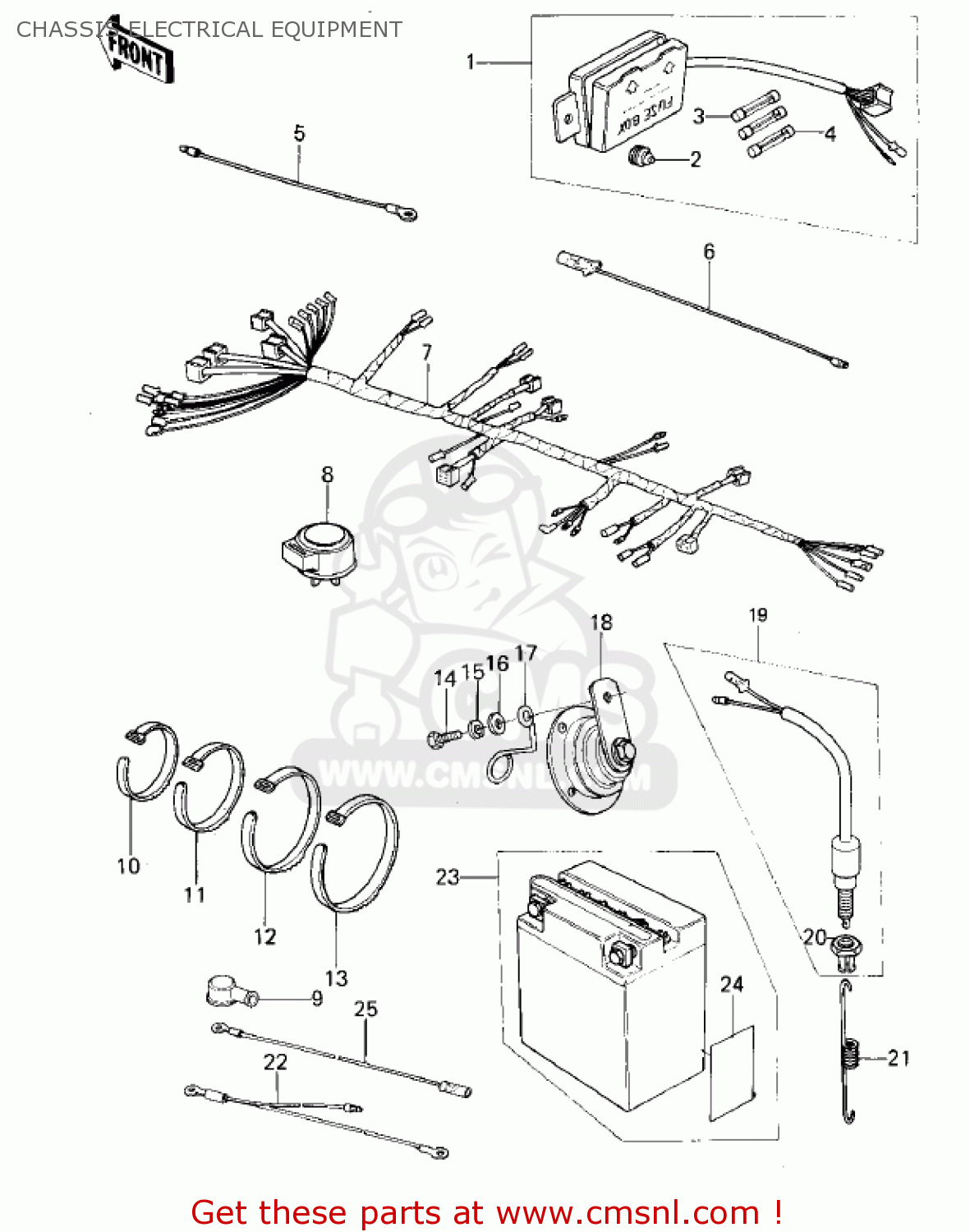 CHASSIS ELECTRICAL EQUIPMENT KZ400C1 1978 UNITED KINGDOM