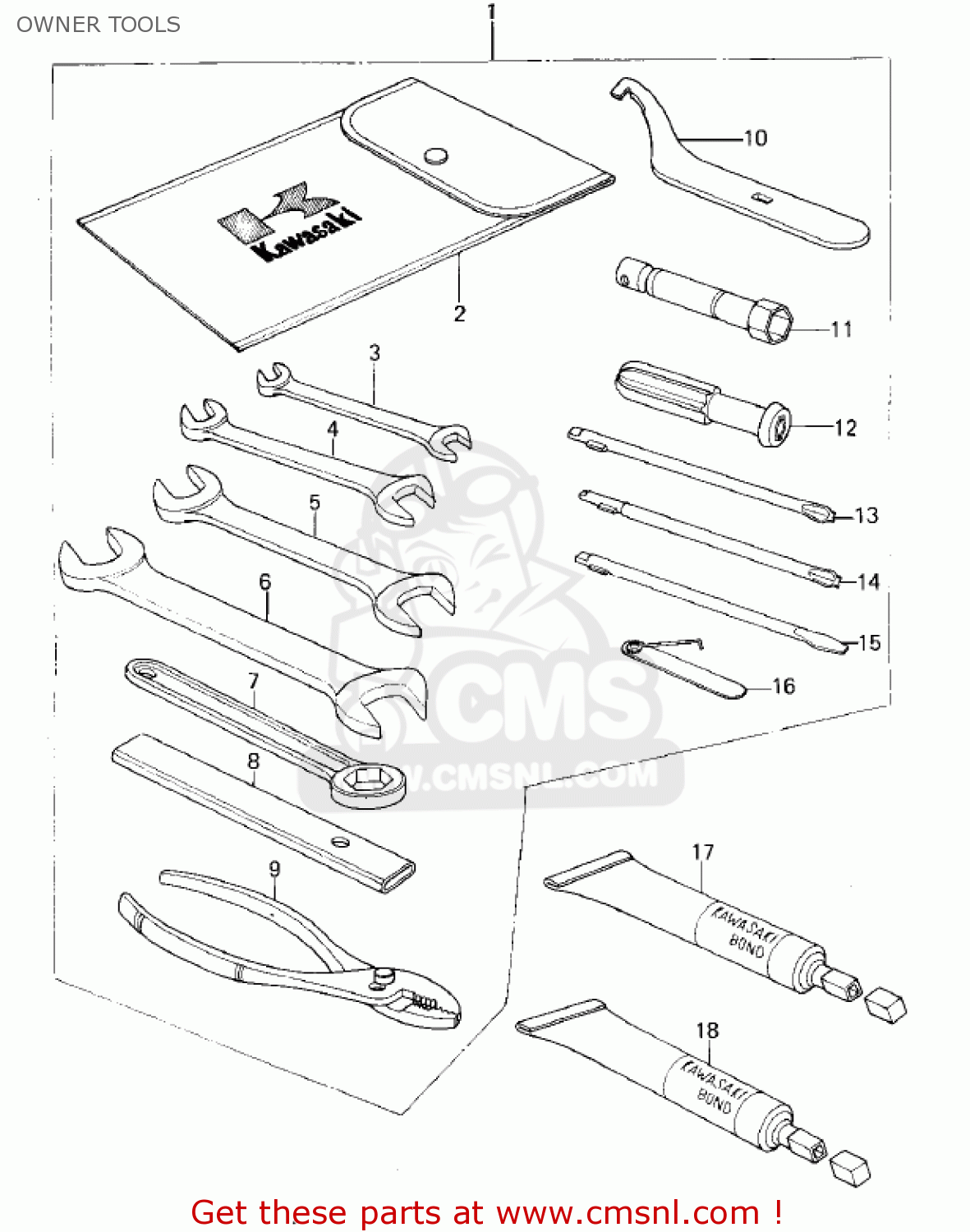 OWNER TOOLS KZ400C1 1978 UNITED KINGDOM