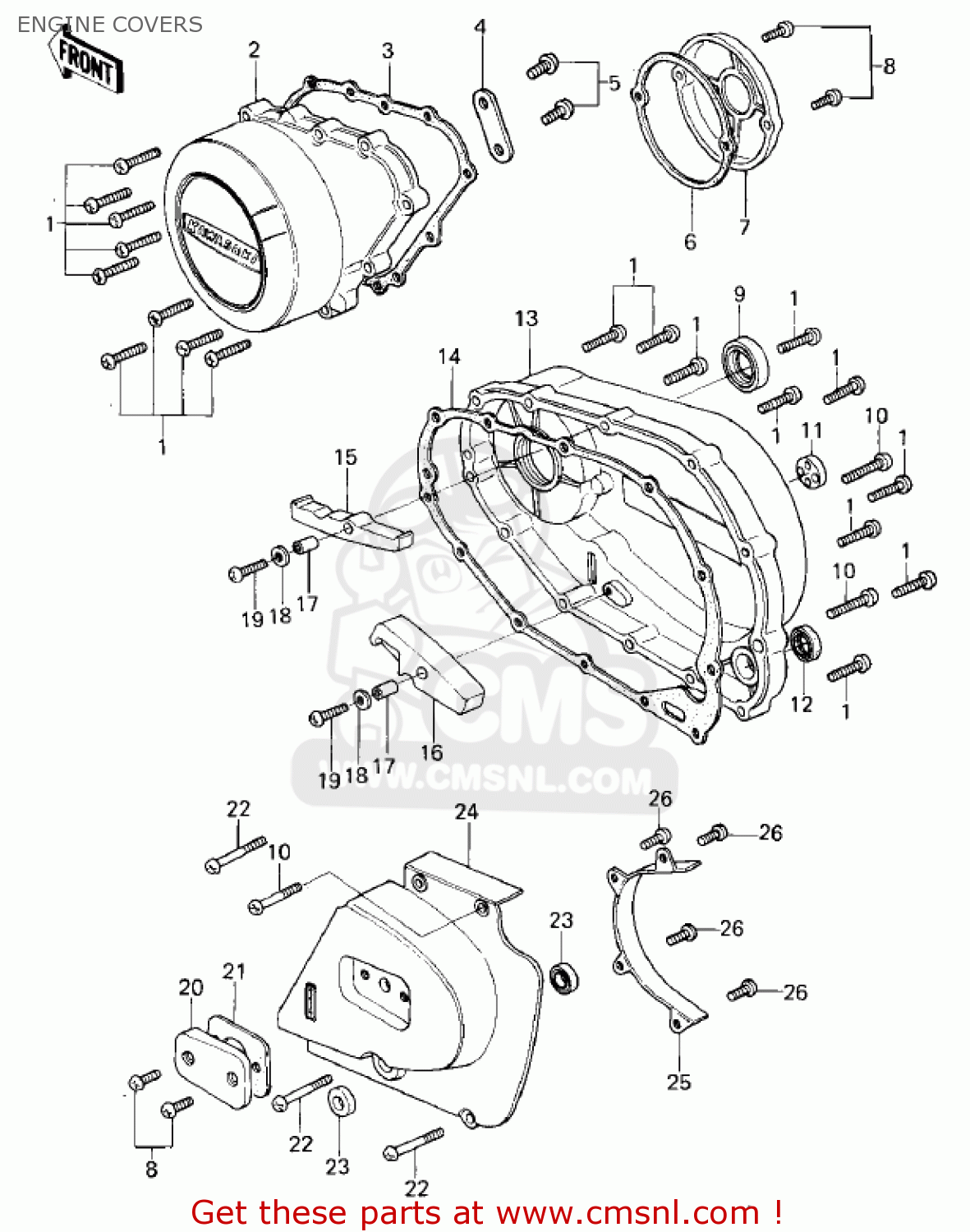 ENGINE COVERS KZ400C1 1978 UNITED KINGDOM