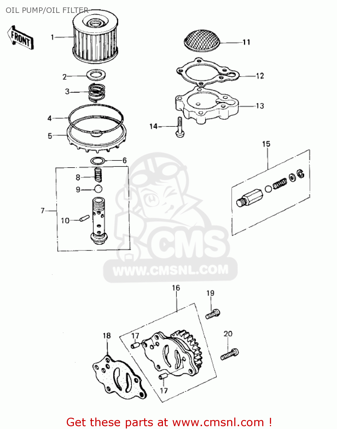 OIL PUMP/OIL FILTER KZ400C1 1978 UNITED KINGDOM
