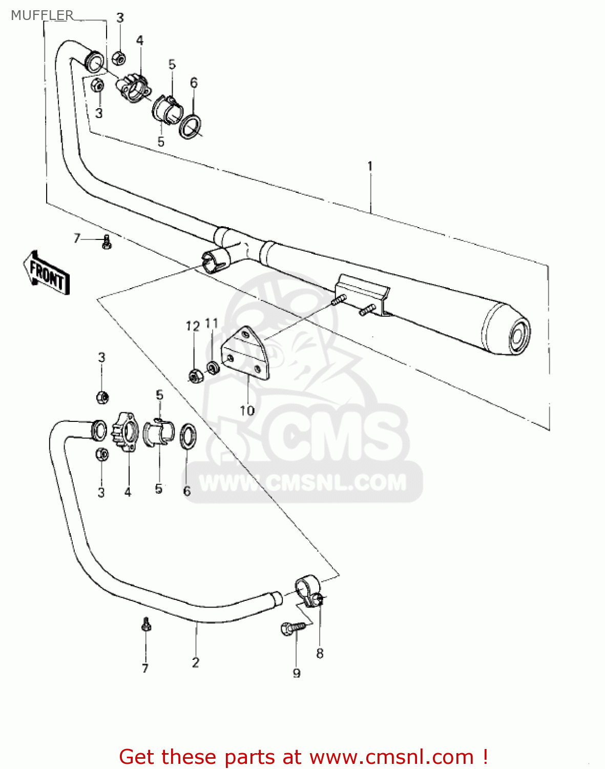 MUFFLER KZ400C1 1978 UNITED KINGDOM