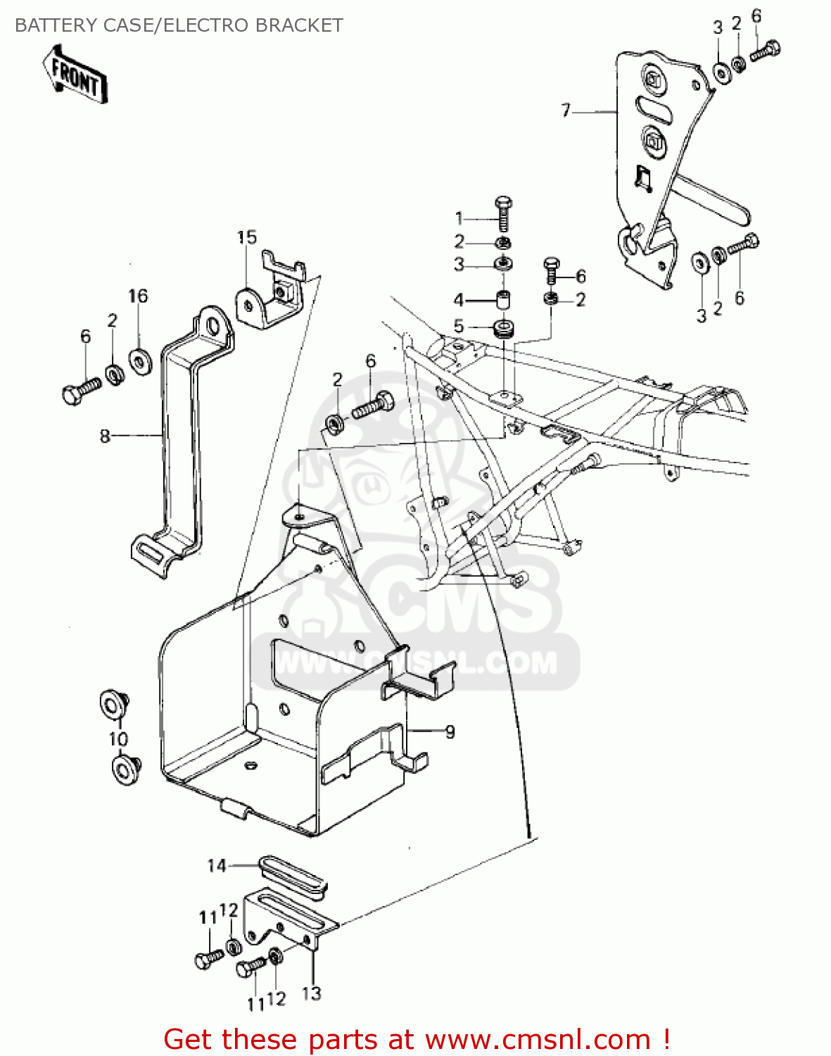 BATTERY CASE/ELECTRO BRACKET KZ400C1 1978 UNITED KINGDOM