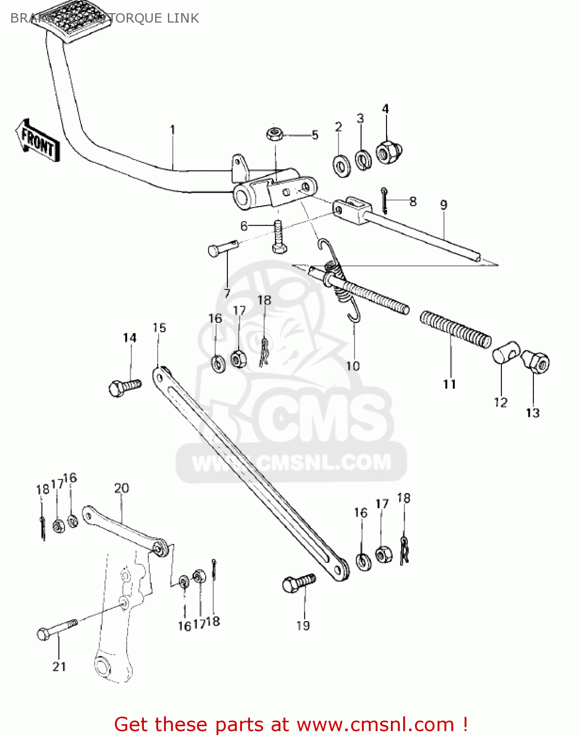 BRAKE PEDAL/TORQUE LINK KZ400C1 1978 UNITED KINGDOM