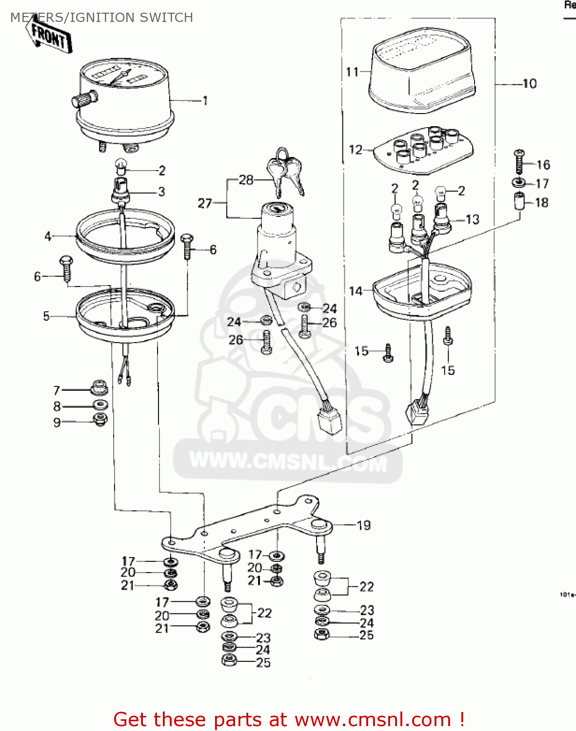 METERS/IGNITION SWITCH KZ400C1 1978 UNITED KINGDOM