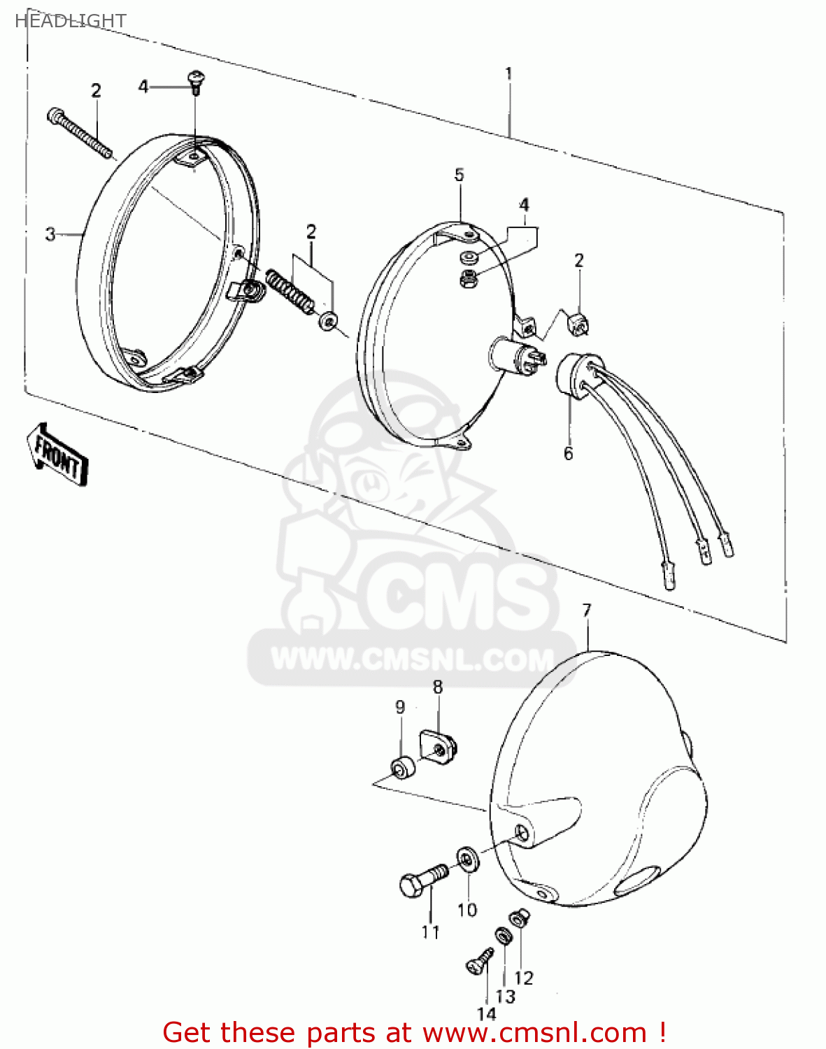 HEADLIGHT KZ400C1 1978 UNITED KINGDOM