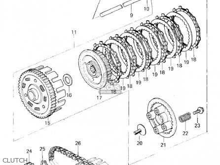 CLUTCH - KZ400C1 1978 UNITED KINGDOM