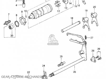 GEAR CHANGE MECHANISM - KZ400C1 1978 UNITED KINGDOM