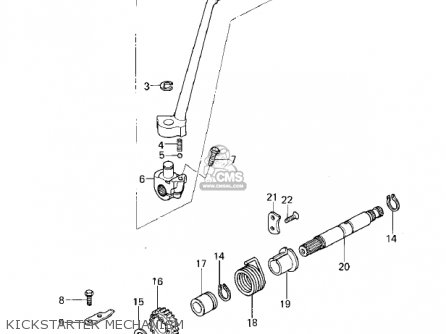 KICKSTARTER MECHANISM - KZ400C1 1978 UNITED KINGDOM