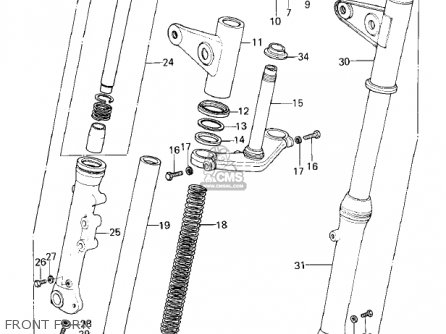FRONT FORK - KZ400C1 1978 UNITED KINGDOM