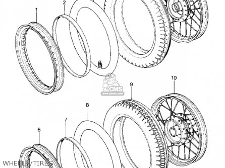 WHEELS/TIRES - KZ400C1 1978 UNITED KINGDOM
