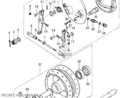 FRONT HUB/BRAKE - KZ400C1 1978 UNITED KINGDOM