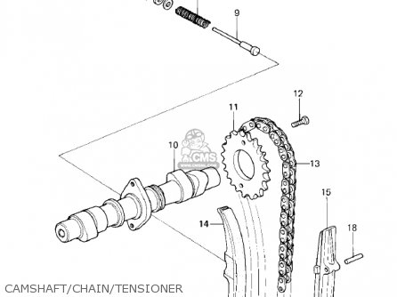 CAMSHAFT/CHAIN/TENSIONER - KZ400C1 1978 UNITED KINGDOM