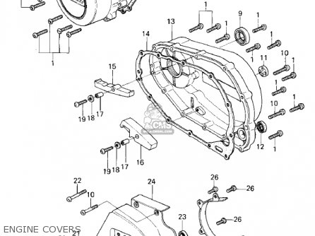 ENGINE COVERS - KZ400C1 1978 UNITED KINGDOM