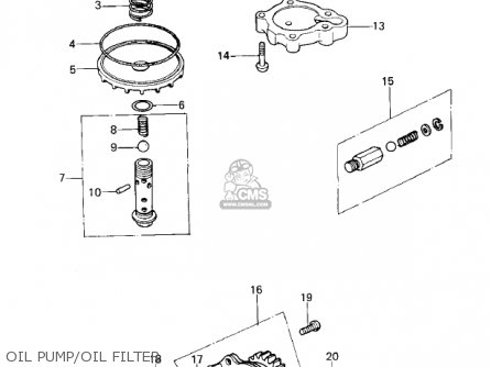 OIL PUMP/OIL FILTER - KZ400C1 1978 UNITED KINGDOM