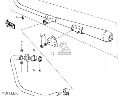 MUFFLER - KZ400C1 1978 UNITED KINGDOM