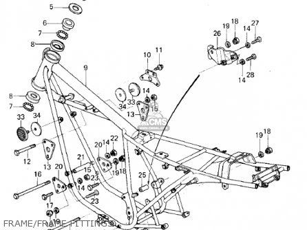 FRAME/FRAME FITTINGS - KZ400C1 1978 UNITED KINGDOM