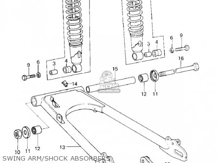 SWING ARM/SHOCK ABSORBERS - KZ400C1 1978 UNITED KINGDOM