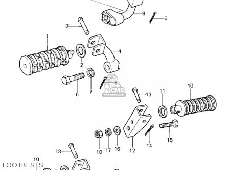 FOOTRESTS - KZ400C1 1978 UNITED KINGDOM