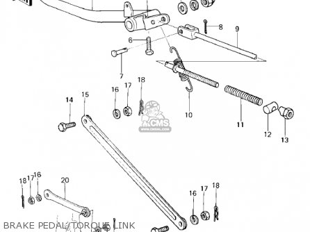 BRAKE PEDAL/TORQUE LINK - KZ400C1 1978 UNITED KINGDOM