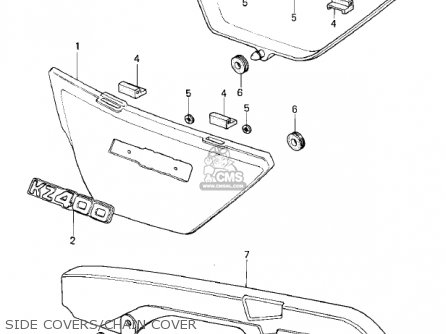 SIDE COVERS/CHAIN COVER - KZ400C1 1978 UNITED KINGDOM