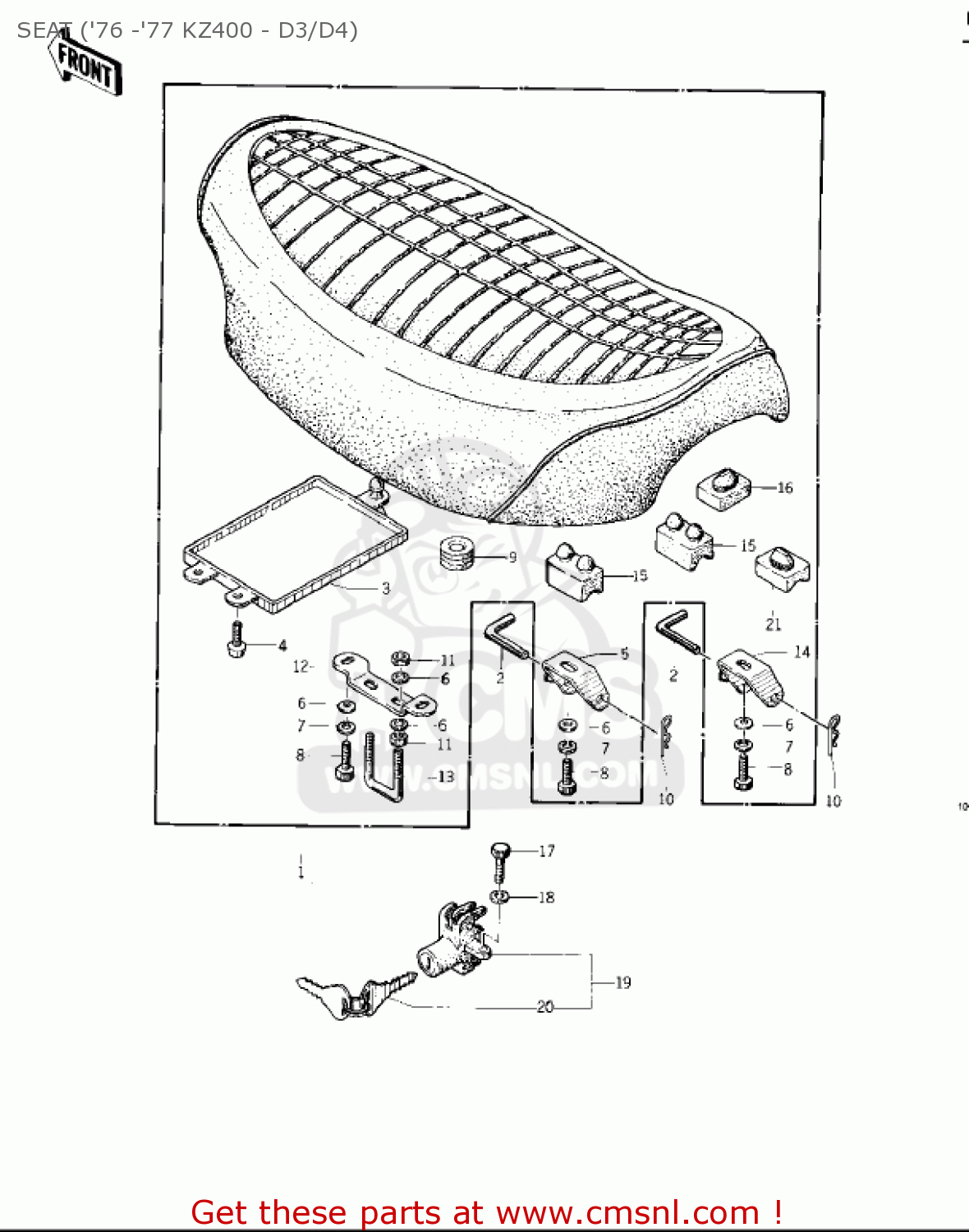 SEAT ('76 -'77 KZ400 - D3/D4) KZ400D 1975 CANADA
