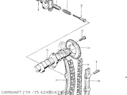 CAMSHAFT ('74 -'75 KZ400/KZ400D) - KZ400D 1975 CANADA