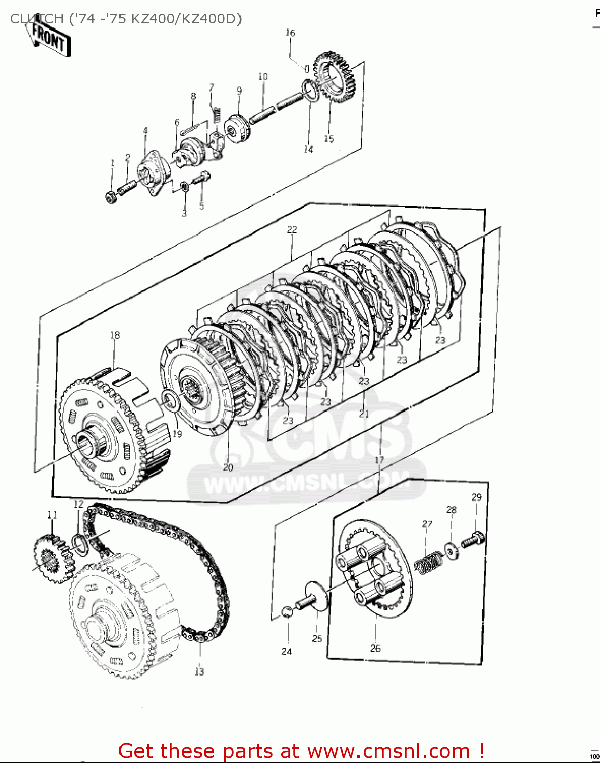 CLUTCH ('74 -'75 KZ400/KZ400D) KZ400D3 1976 CANADA