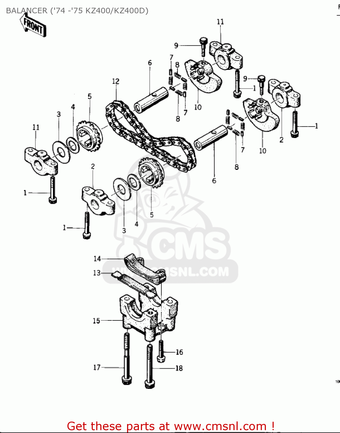 BALANCER ('74 -'75 KZ400/KZ400D) KZ400D3 1976 CANADA