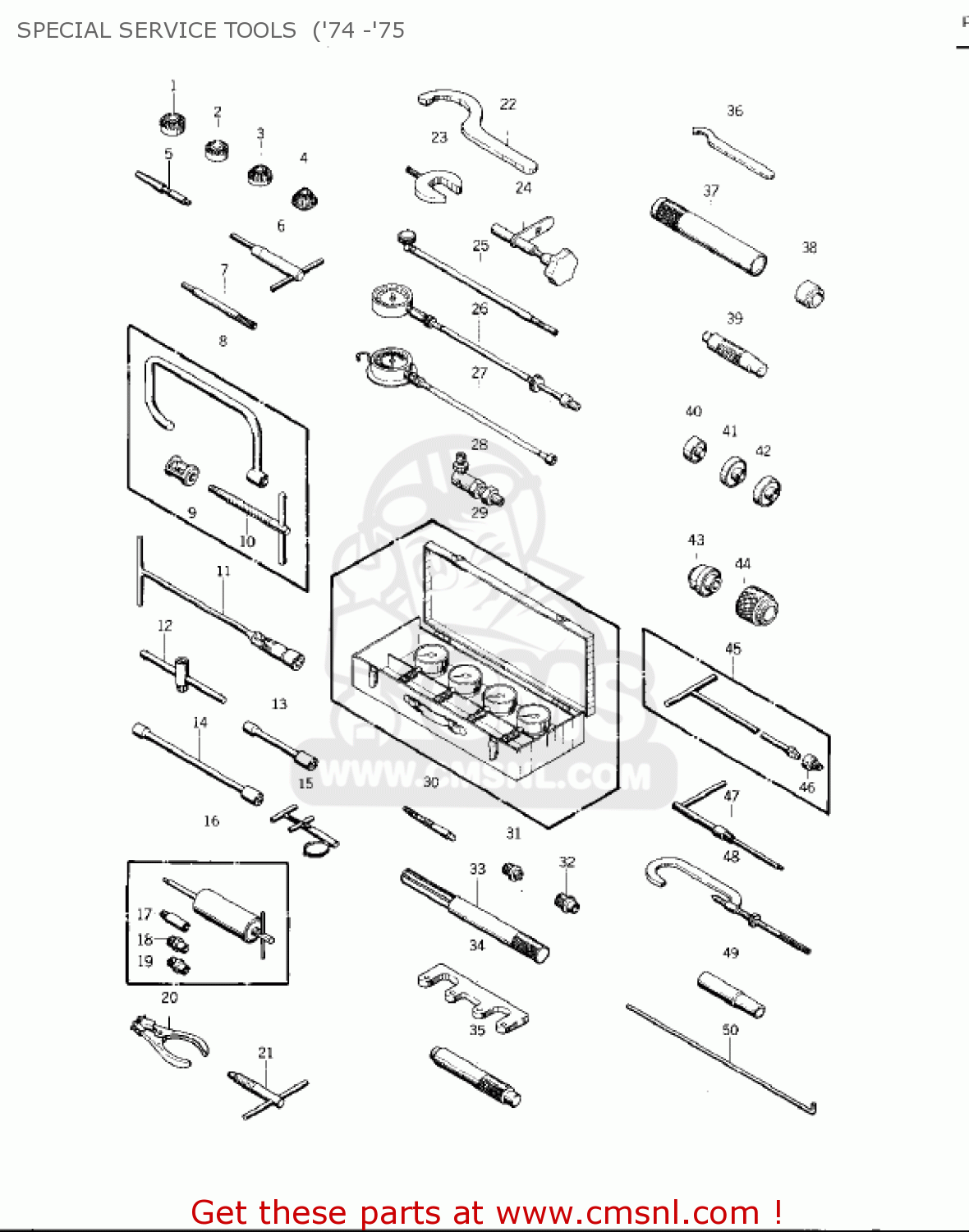 SPECIAL SERVICE TOOLS  ('74 -'75 KZ400D3 1976 CANADA