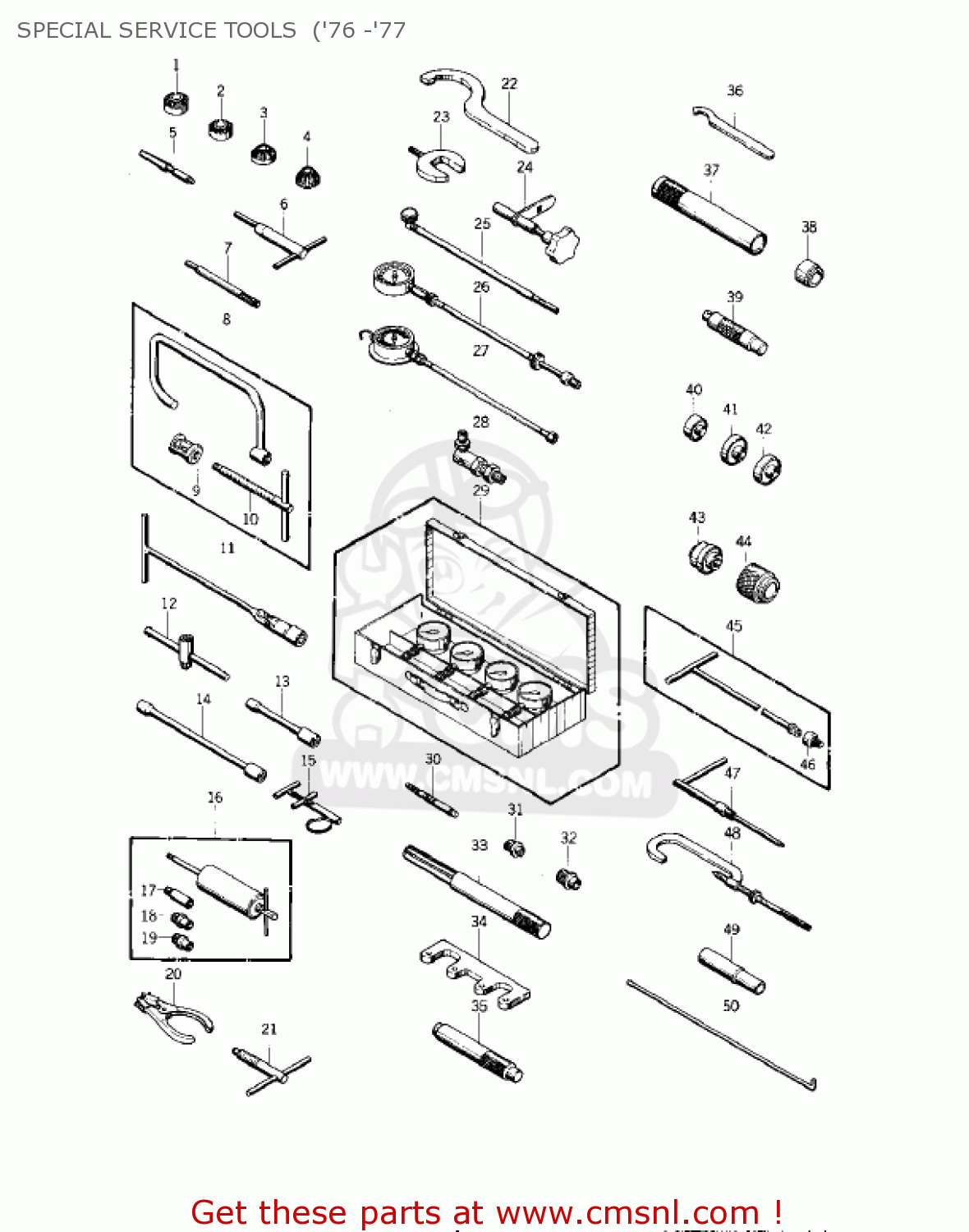 SPECIAL SERVICE TOOLS  ('76 -'77 KZ400D3 1976 CANADA