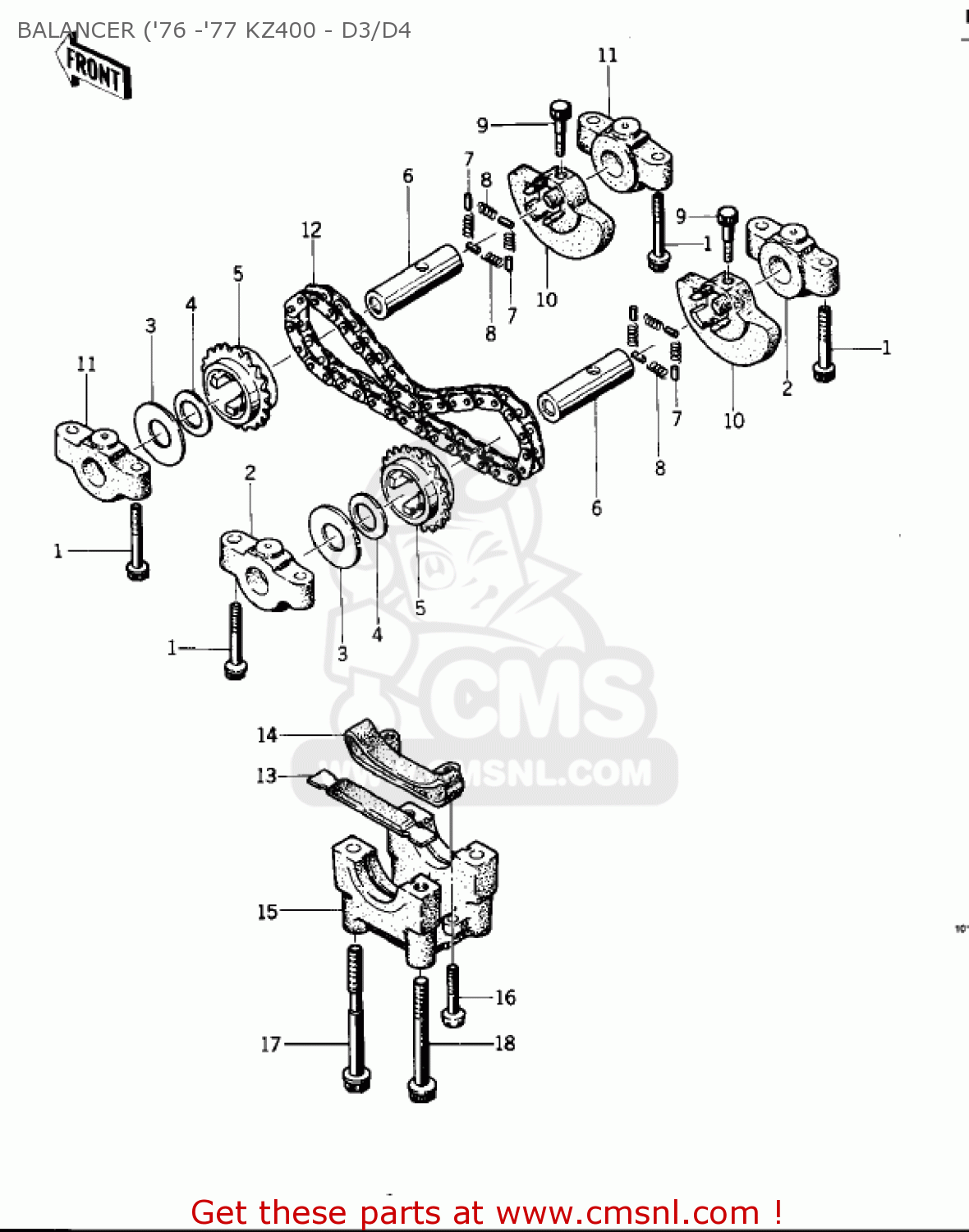 BALANCER ('76 -'77 KZ400 - D3/D4 KZ400D3 1976 CANADA
