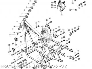 FRAME/FRAME FITTINGS  ('76 -'77 - KZ400D3 1976 CANADA