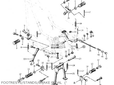 FOOTRESTS/STANDS/BRAKE PEDAL  (' - KZ400D3 1976 CANADA