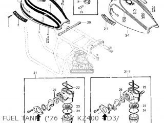 FUEL TANK  ('76 -'77 KZ400 - D3/ - KZ400D3 1976 CANADA