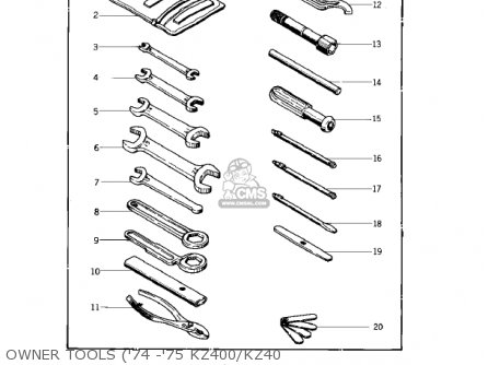 OWNER TOOLS ('74 -'75 KZ400/KZ40 - KZ400D3 1976 CANADA