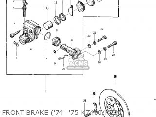 FRONT BRAKE ('74 -'75 KZ400/KZ40 - KZ400D4 1977 CANADA