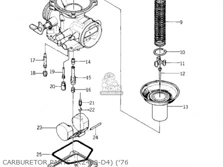 CARBURETOR PARTS (KZ400-D4) ('76 - KZ400D4 1977 CANADA