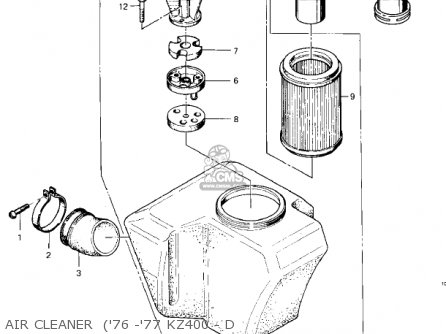 AIR CLEANER  ('76 -'77 KZ400 - D - KZ400D4 1977 CANADA