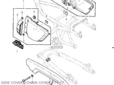 SIDE COVERS/CHAIN COVER ('74 -'7 - KZ400D4 1977 CANADA