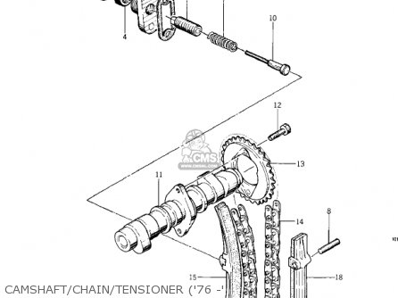 CAMSHAFT/CHAIN/TENSIONER ('76 -' - KZ400D4 1977 CANADA
