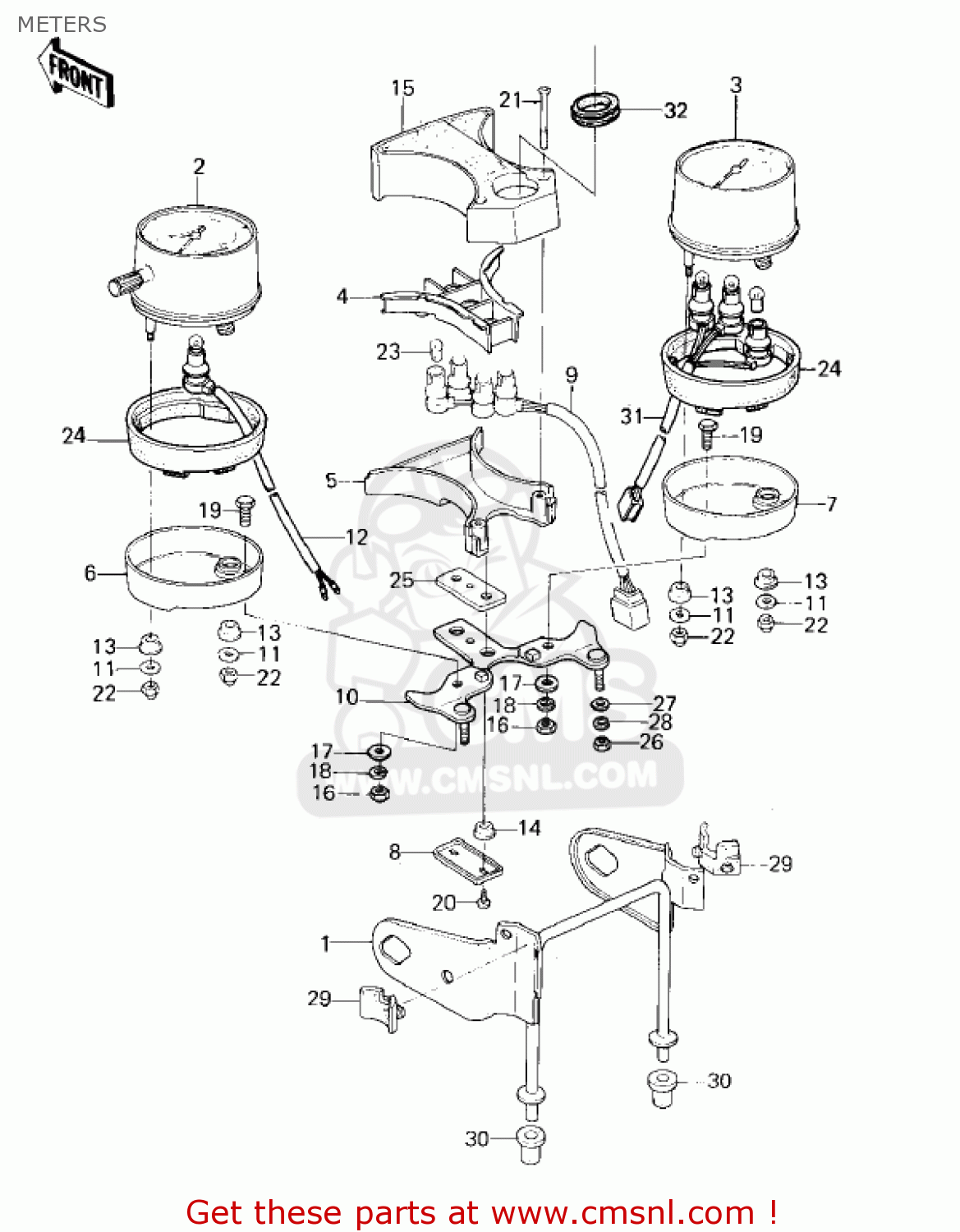 METERS KZ400H1 1979 USA CANADA / MPH KPH