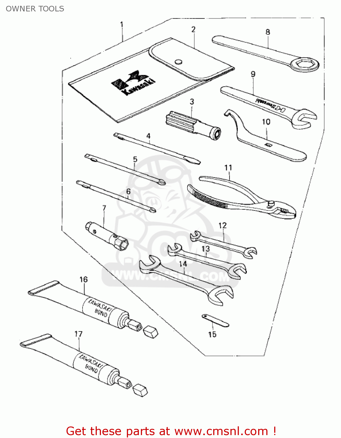 OWNER TOOLS KZ400H1 1979 USA CANADA / MPH KPH