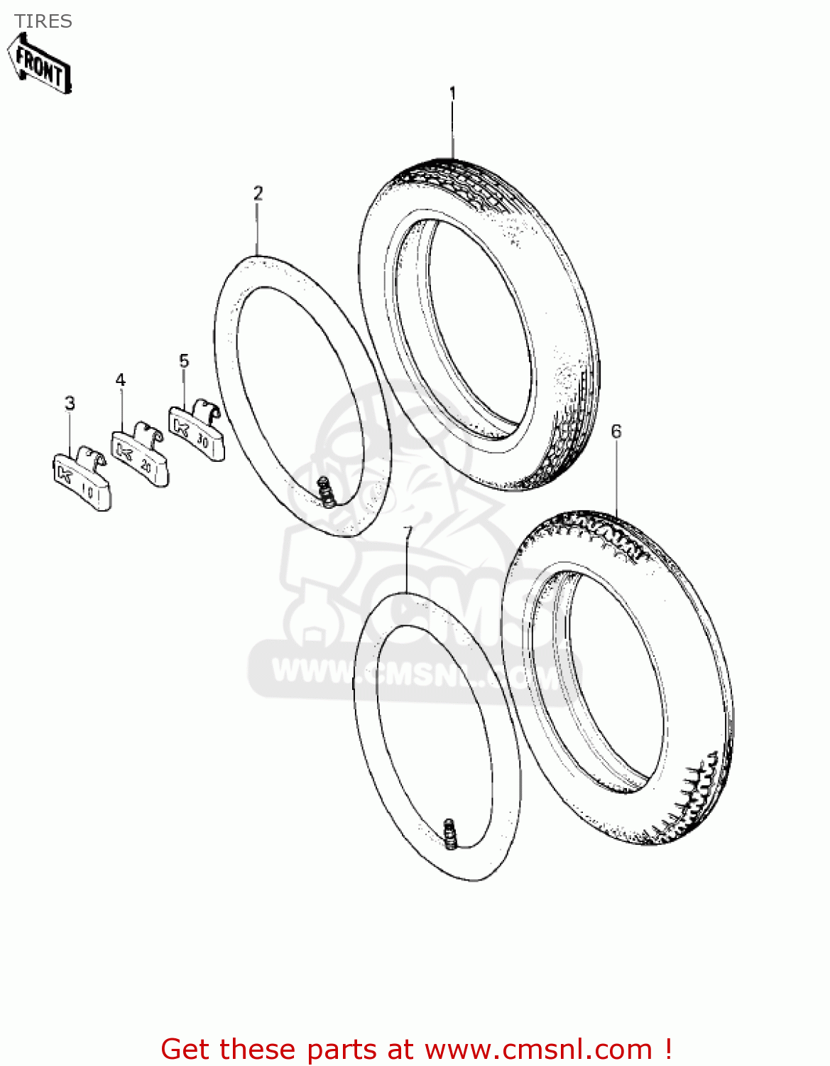 TIRES KZ400H1 1979 USA CANADA / MPH KPH