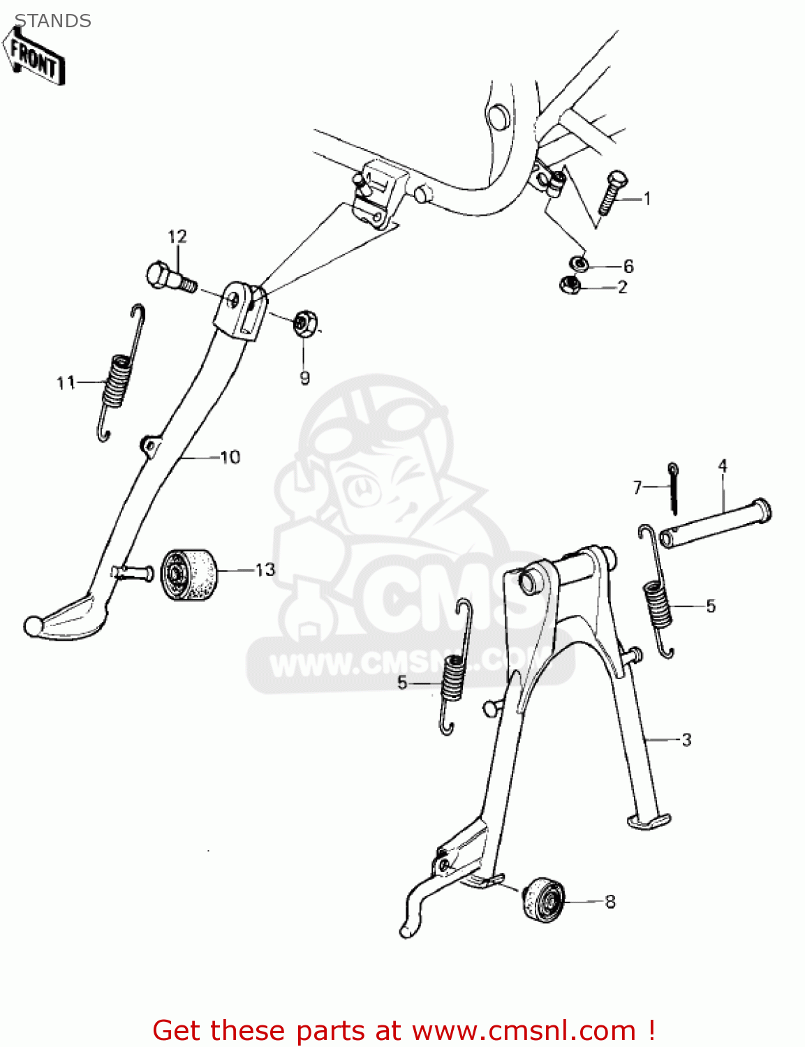 STANDS KZ400H1 1979 USA CANADA / MPH KPH
