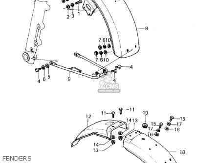 FENDERS - KZ400H1 1979 USA CANADA / MPH KPH